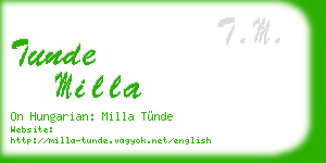 tunde milla business card